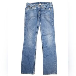 True Religion White Stitching Billy Super T Jeans Size 28 EUC